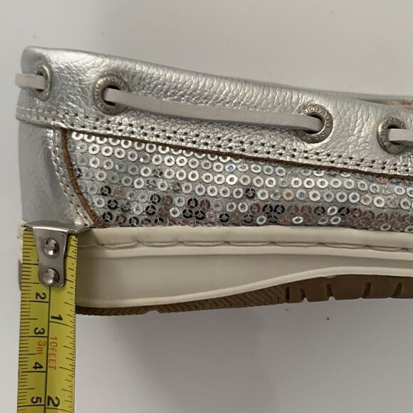 Sebago Silver Embellished Sequins Shoes Size 8 - Picture 12 of 12